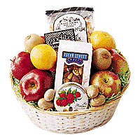Send this yummy holiday basket of fresh fruit, nut......  to Spruce Grove