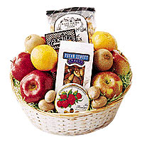 Send this yummy holiday basket of fresh fruit, nut......  to Regina