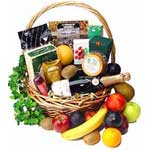 This supreme fruit basket is highlighted by a bott......  to Nova Scotia