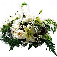 The holiday centerpiece was designed in the spirit......  to Saskatchewan