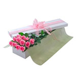 Joyful 12 Pink Roses Gift Box Set