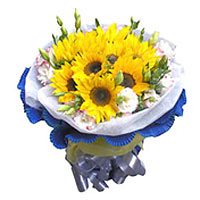 8 sunflowers, match balloonflower (if balloonflower is not available, we will us...