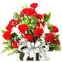 Present this Radiant Display of Mixed Flowers for Special Celebration to the peo...