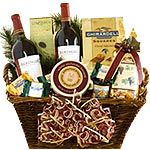 Adorable Jingle Bell Wine Basket