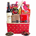 Adorable Jingle Bell Wine Basket