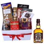 Exciting New Year Whiskey Time Basket
