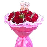 Charming 19 Red Roses Bouquet