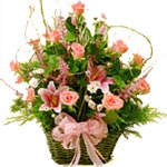 Perfect Pink with Milky White Flower Arrangement