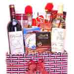 Stripes and Snowflakes Family Basket Hamper