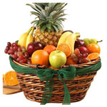 Delicious Seasonal Fresh Fruits in Special Round Basket