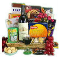 Dazzling Gourmet Treat and Chilean Wine Gift Basket