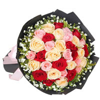 Dreamy Hand-tied Roses with Greens<br/><br/>