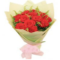 Lovely One Dozen Red Rose Bunch