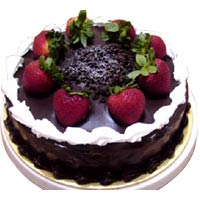 2 pound cream fruit chocolate cake. If the strawbe...