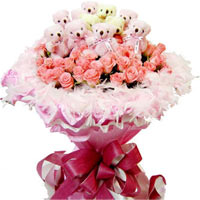 This splendid gift of Unique Assemble of 33 Pink R......  to Guangxi