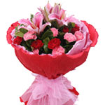  10 red carnations and 10 pink carnations, with 2 ......  to Maoming
