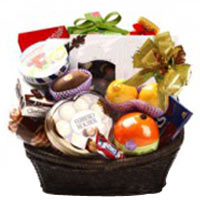 Luminous Gourmet and Fruits Indulgence Gift Hamper