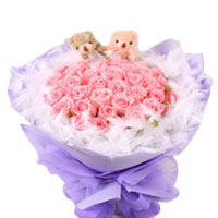 Smart Feelings Display of Flowers with Bears<br/><br/><br/>