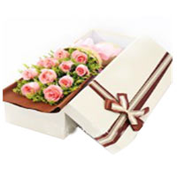 Be happy by sending this Eye-Catching 11 Pink Rose......  to Fuxin