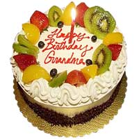 3 pound cream fruit birthday cake, feed 5-6 person......  to Lanxi