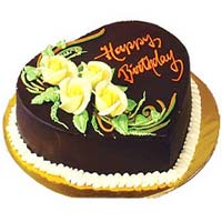 10 inch chocolate cake, heart shaped......  to Dalian