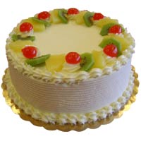 10 inch cream and fruit cake......  to Huaxian