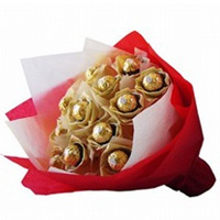 Send this Delight Choco Bouquet of 12 T chocolates......  to Baoji