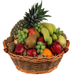 A medium size fruits basket with a fresh and healt...