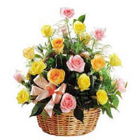 Bright Flowers Basket