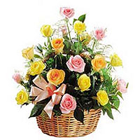 Bright Flowers Basket
