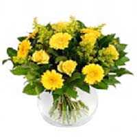 Fresh, vibrant yellow premium Roses and gerbera Daisies. Picked at the peak of p...