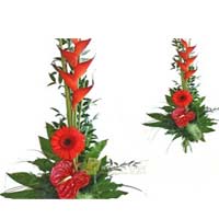 Heliconia with anthurium - An exotic flower that you can boldly or send a birthd...