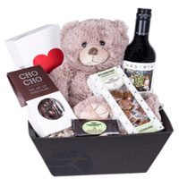 Captivating Delicacy Basket with Bottle of Wine