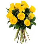 Unique Bundle of Yellow Roses by Santa