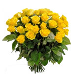 Distinctive Bouquet of 24 Yellow Roses for New Year