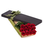 Blushing Gift of 12 Red Roses