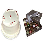 Delightful Merry Christmas Gift of Chocolate and Cake