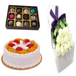 Tempting Chocolates with Roses and Cake