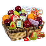 Gentle Santa Gift Basket Containing Fresh Fruits