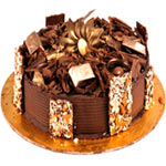 Wholesome Cheerful Wishes Round Shaped Chocolate Cake