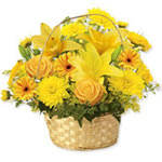 Captivating Yellow Flowers Basket