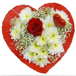 The Pure Passion Heart Shaped Flower Bouquet