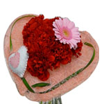 The Sweet Surprise Heart Shaped Flower Bouquet