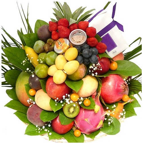 Delicious Seasons Greeting Fruits Basket