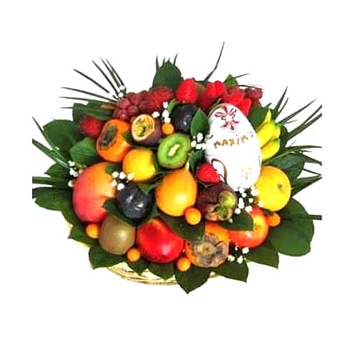 Hearty Golden Moments Fruits N Chocolate Gift Hamper