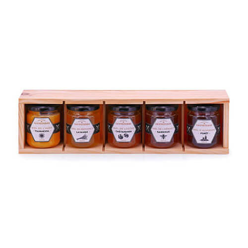 Box of 5 Delightful honeys