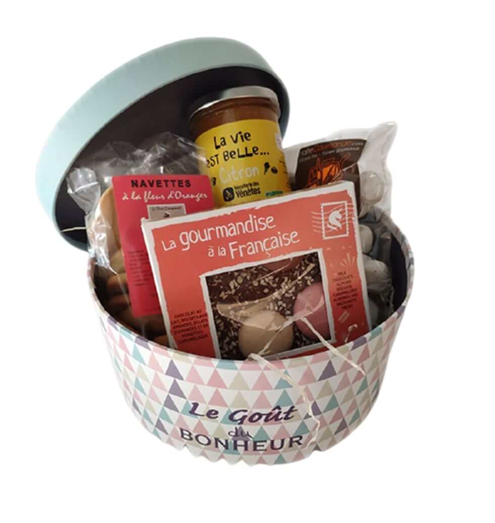 This basket of treats embodies happiness and joy, ...