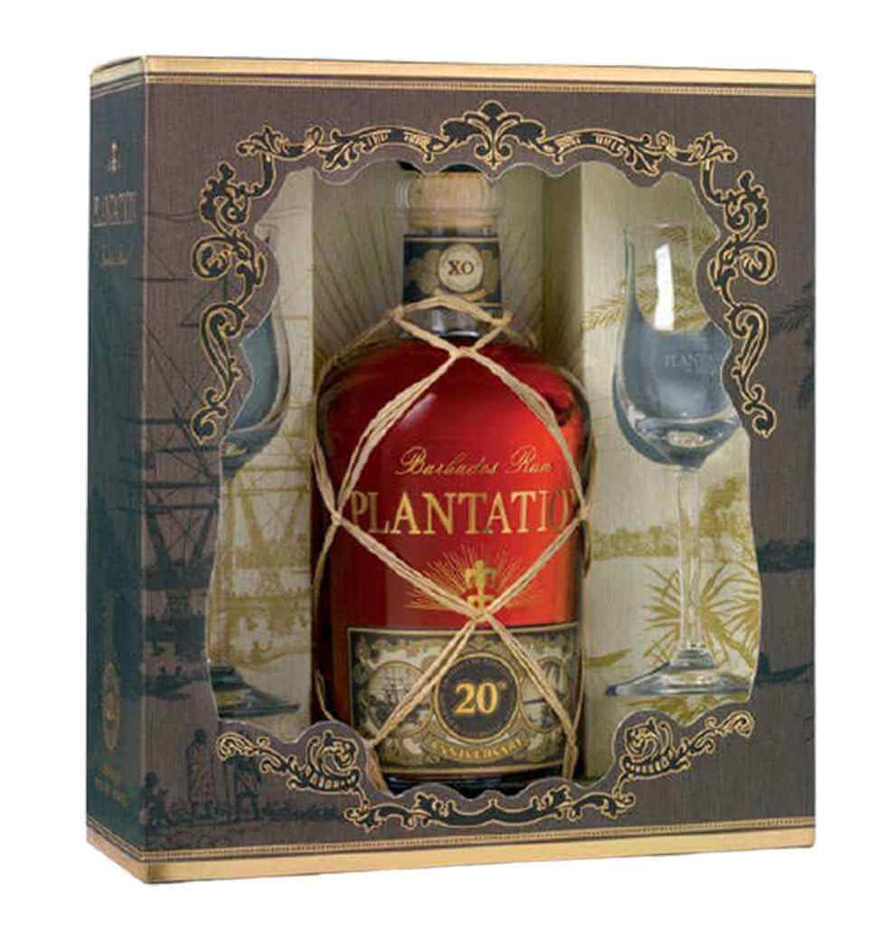 The Plantation XO 20th Anniversary rum gift box is......  to Koenigsmacker