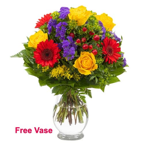 Send with your love to your dear ones, this Dazzling Flora Jeweled Bouquet of Mi...