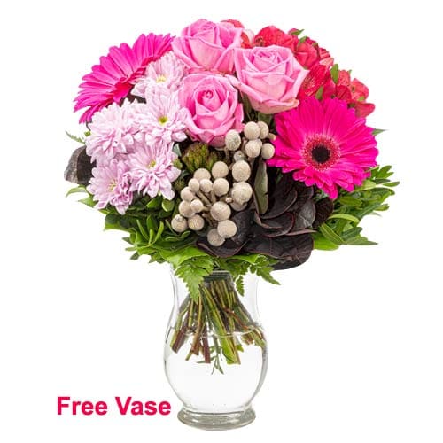 Touching Burst of Affection Floral Composition in Vase